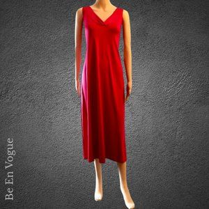 Jones New York V Neck Midi Dress
